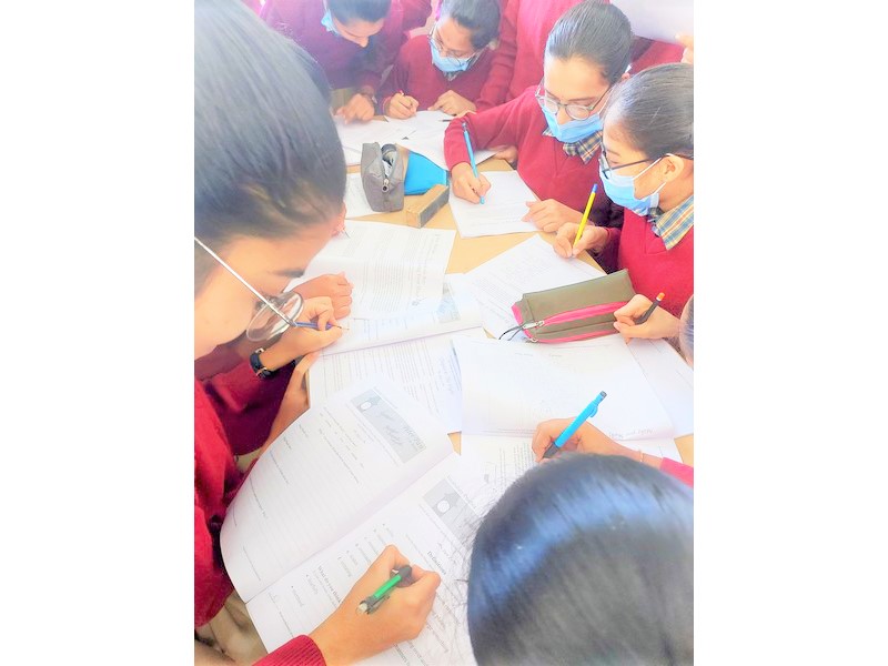 Students participating in various activities during English Week at school 