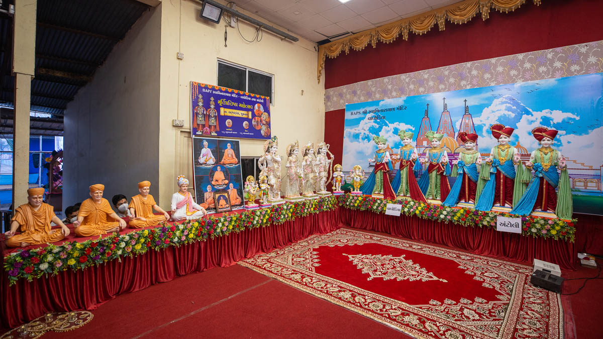 Murtis to be consecrated at BAPS Shri Swaminarayan Mandirs in Vaghodia and Antoli, India
