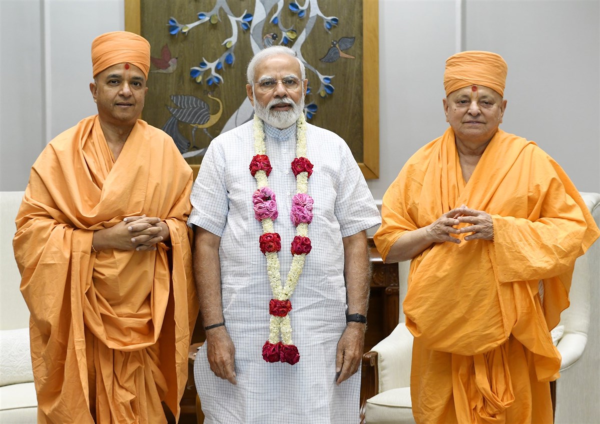 Meeting of BAPS Swamis with PM Narendra Modi, Delhi