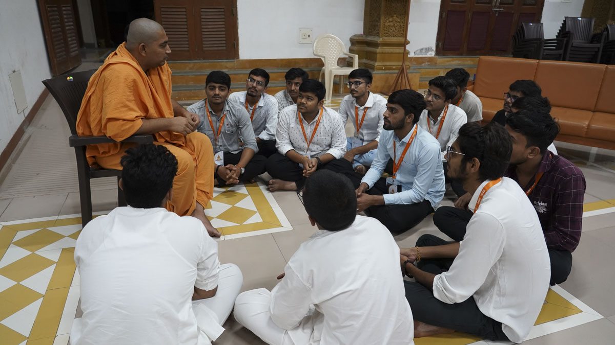 Students during the group discussion