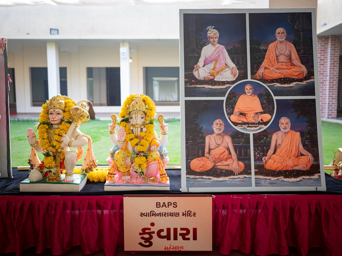 Murtis to be consecrated at BAPS Shri Swaminarayan Mandir, Kunvara, India