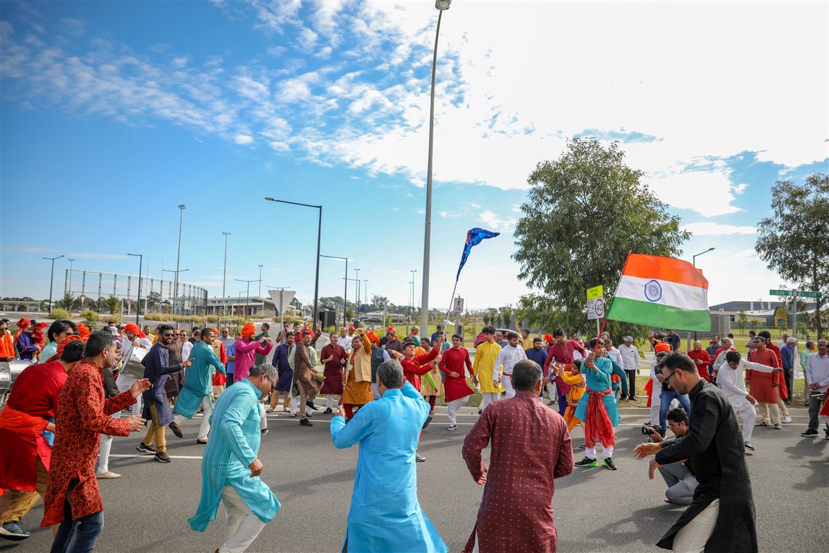 Nagar Yatra in the streets of Cranbourne