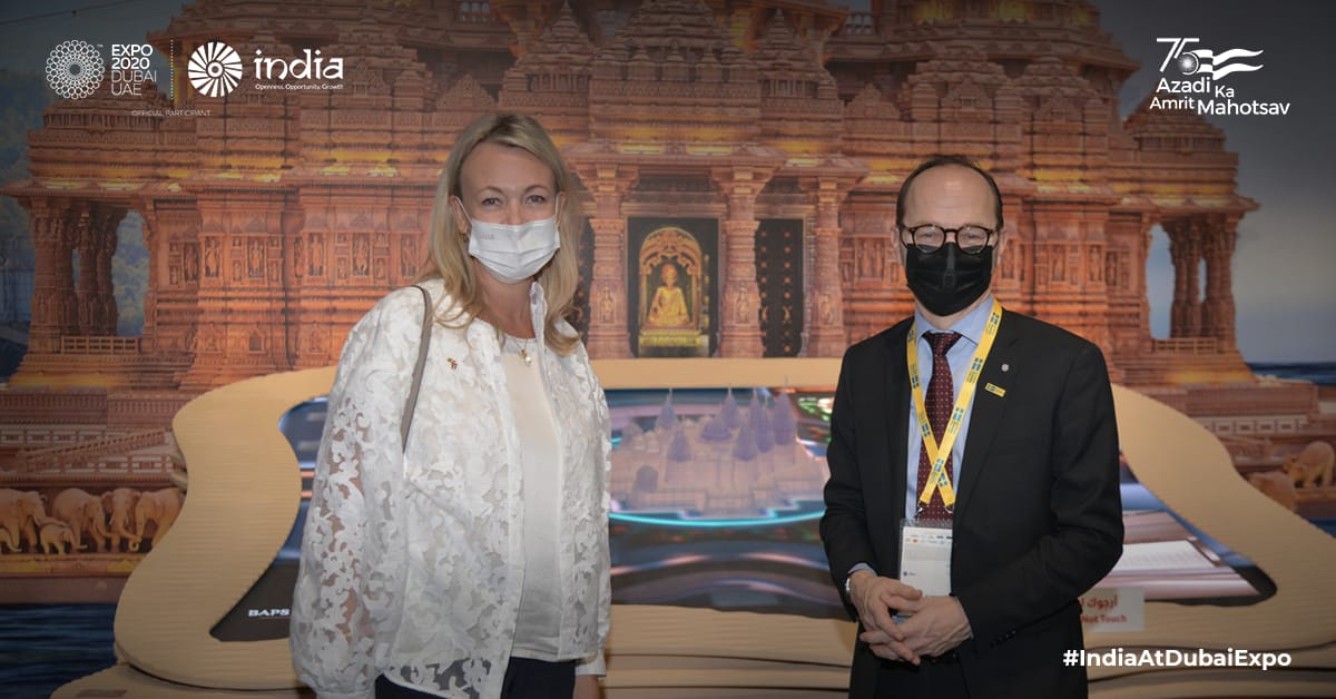 HE Tomas Eneroth, Minister of Infrastructure of Sweden and HE Liselott Andersson, Swedish Ambassador to UAE 