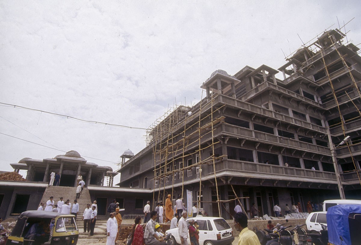 Under construction BAPS Shri Swaminarayan Mandir, Anand