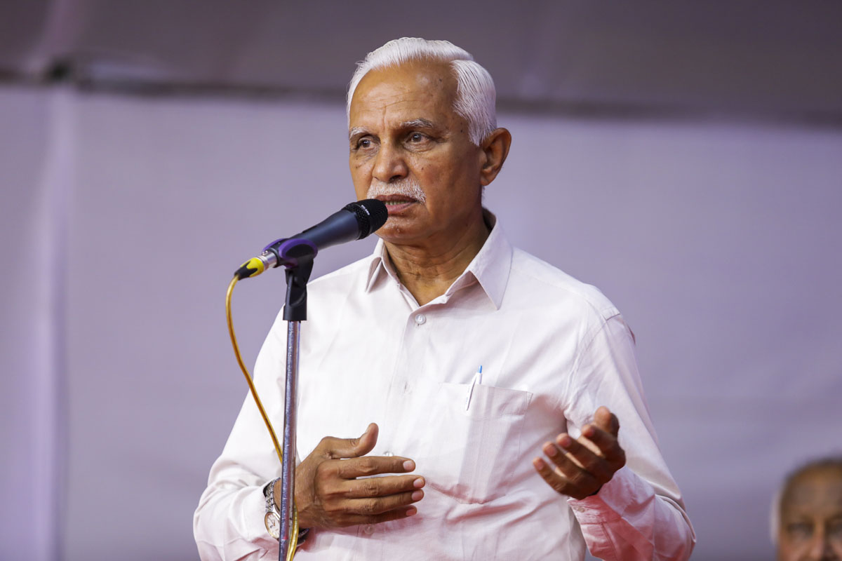 An invited guest addresses the assembly