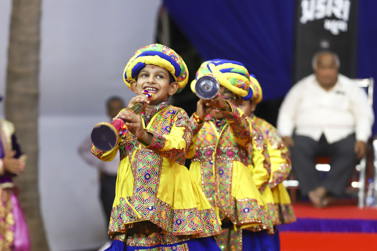 Children perform a traditional dance