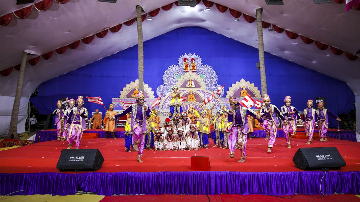 Children perform a traditional dance