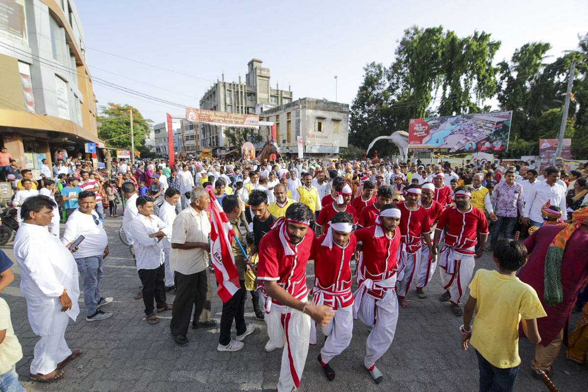 Nagar Yatra - a procession of the murtis through the streets of Mahuva
