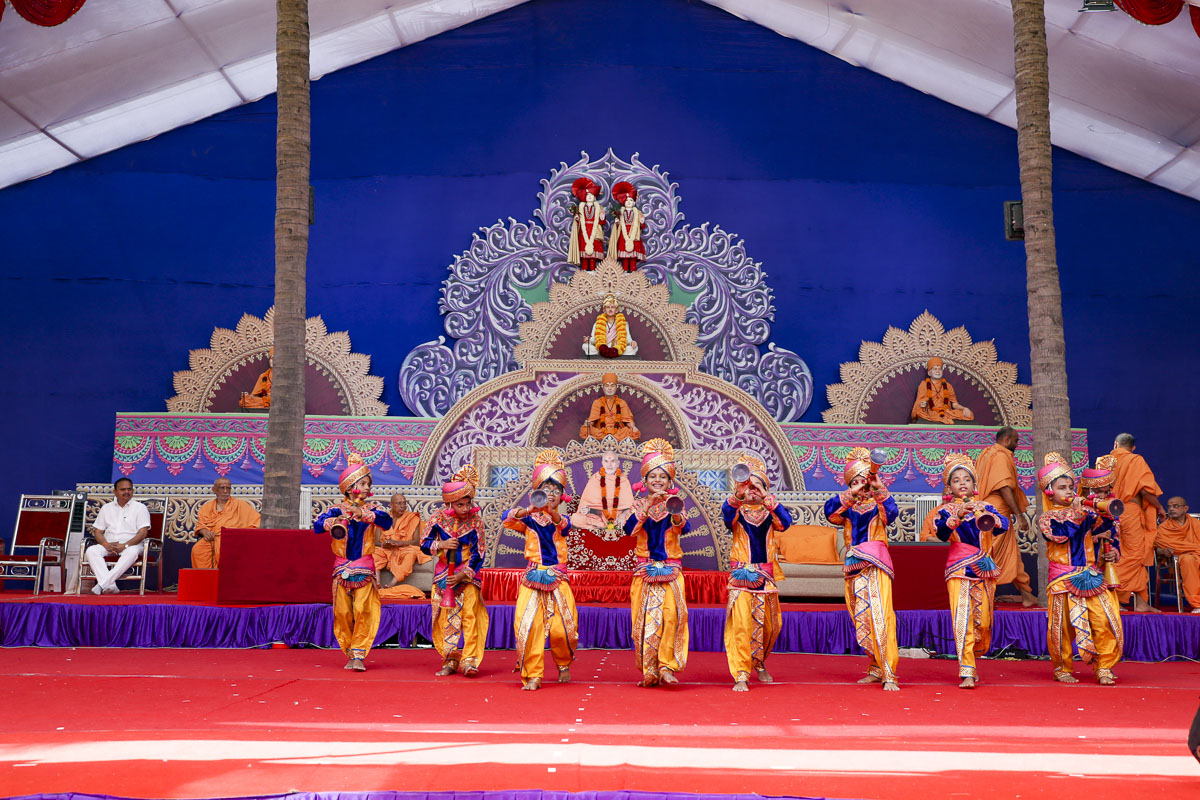 Children perform a traditional dance