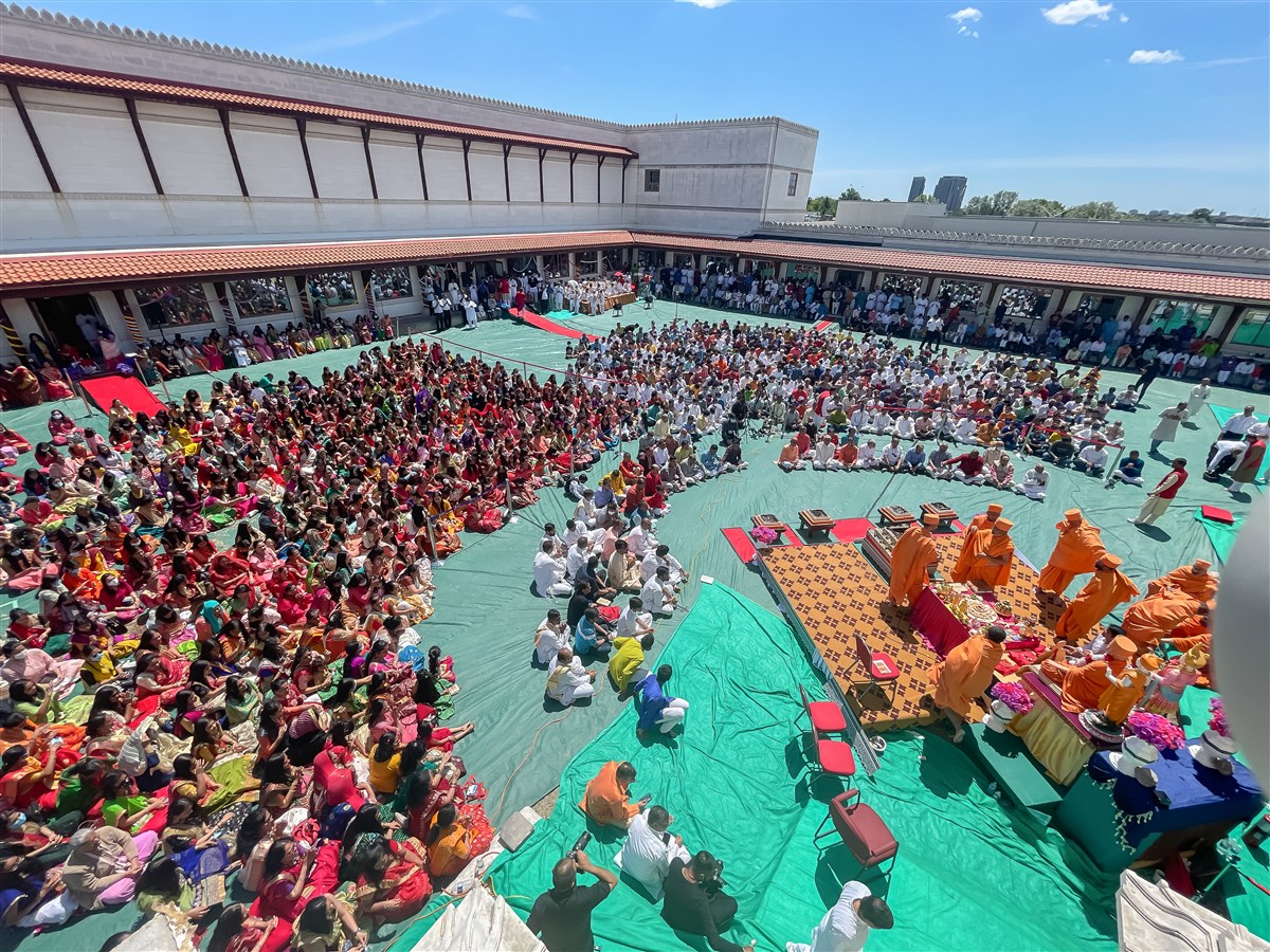 Aerial view of the Satsang Diksha Homatmak Path