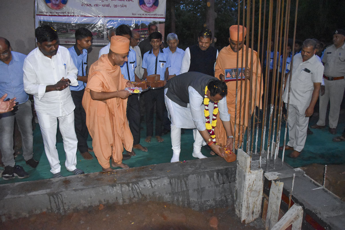 First Brick Layed for New School Building, Rambhas