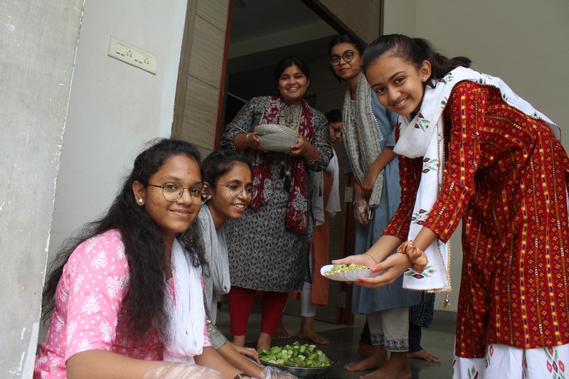 Prasad distributed to the students