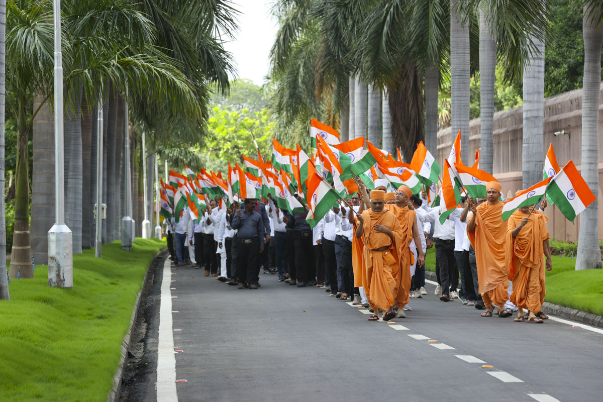 Swaminarayan Akshardham Celebrates India's Azadi ka Amrit Mahotsav, Gandhinagar
