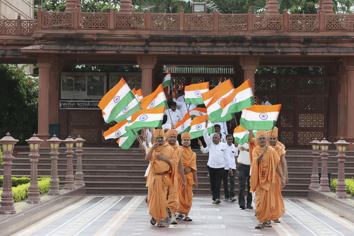 Swaminarayan Akshardham Celebrates India's Azadi ka Amrit Mahotsav, Gandhinagar