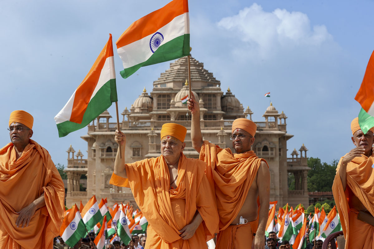 Swaminarayan Akshardham Celebrates India's Azadi ka Amrit Mahotsav, Gandhinagar