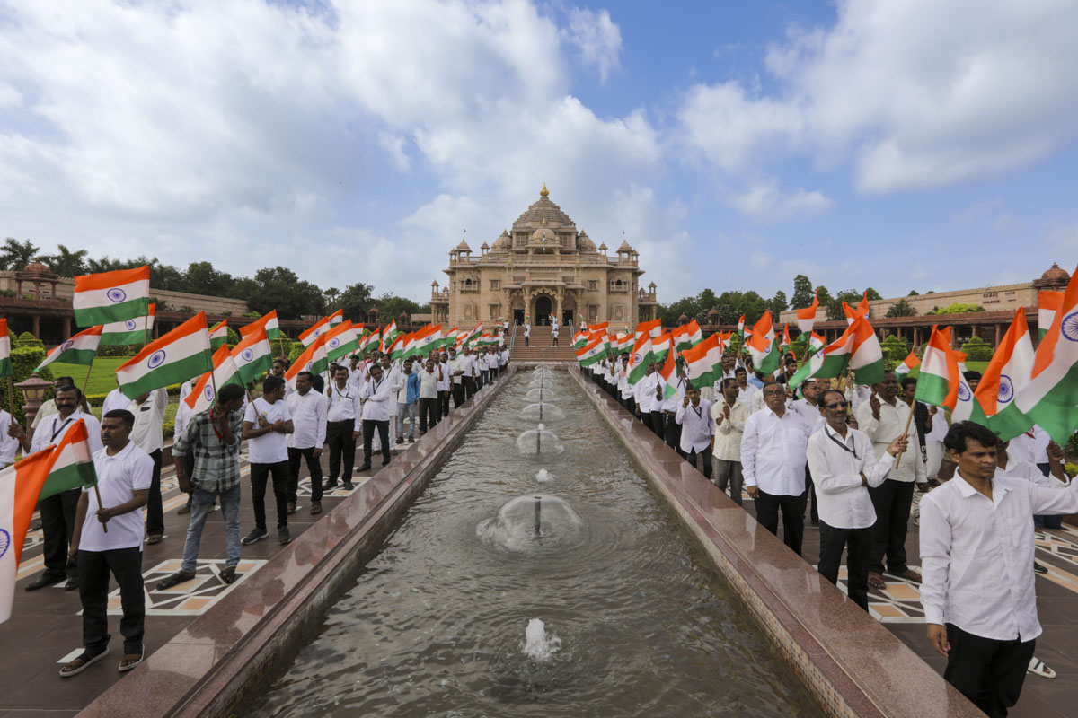 Swaminarayan Akshardham Celebrates India's Azadi ka Amrit Mahotsav, Gandhinagar