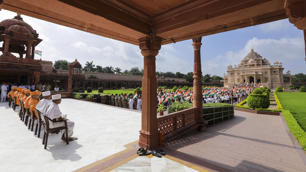 Swaminarayan Akshardham Celebrates India's Azadi ka Amrit Mahotsav, Gandhinagar