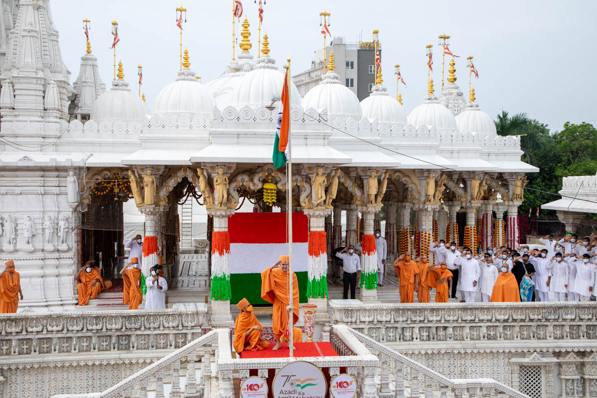 Mahant Swami Maharaj Celebrates India's Azadi ka Amrit Mahotsav, Ahmedabad