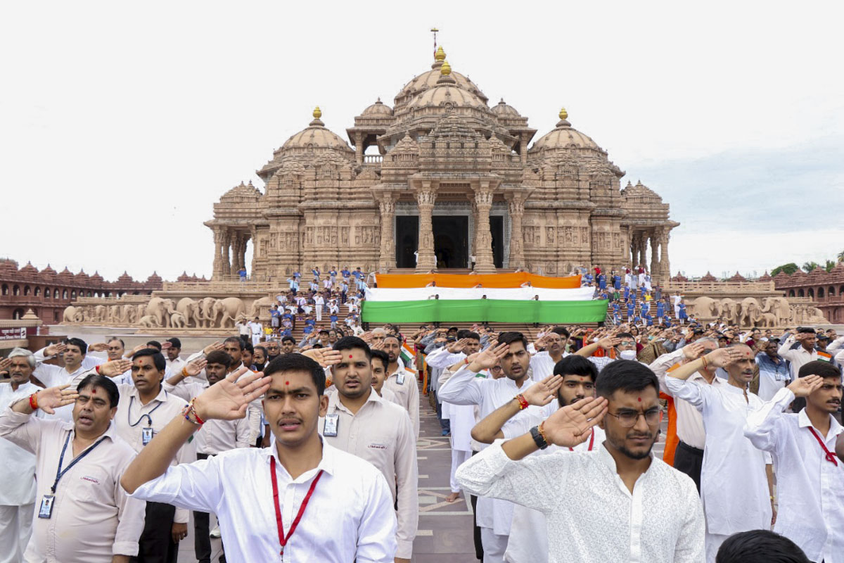 Swaminarayan Akshardham Celebrates India's Azadi ka Amrit Mahotsav