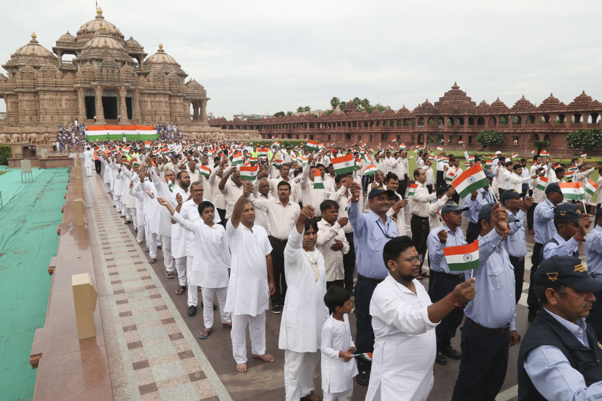 Swaminarayan Akshardham Celebrates India's Azadi ka Amrit Mahotsav