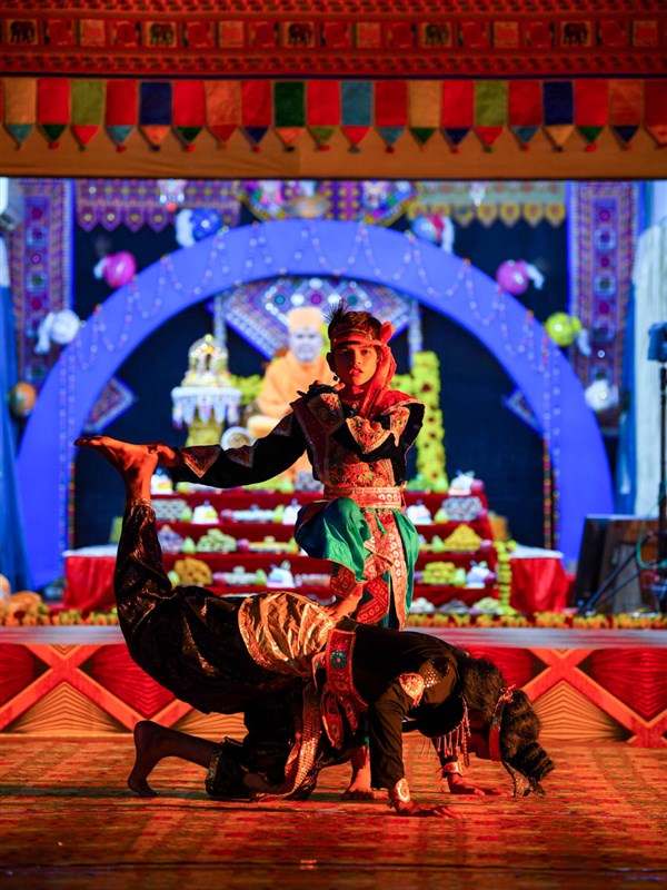 Children and youths perform Krishna Leela