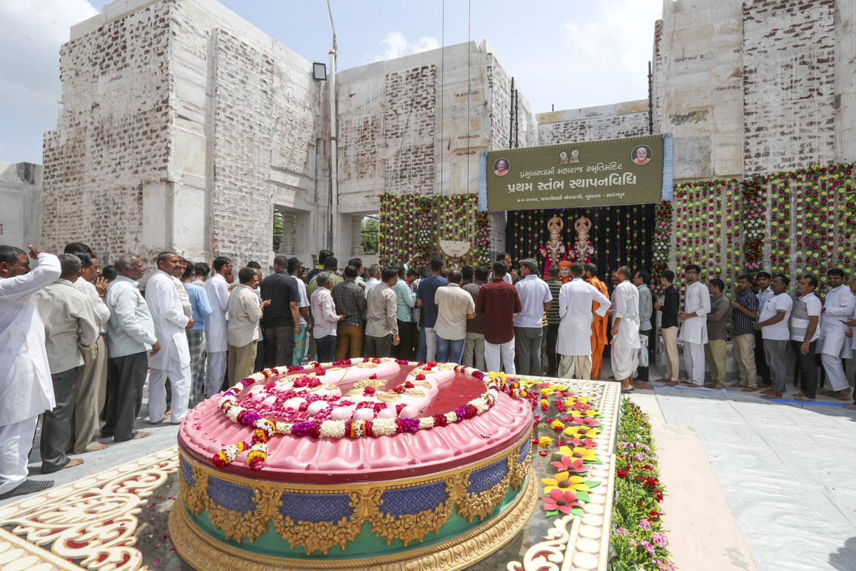 Pramukh Swami Maharaj Smruti Mandir Pratham Stambh Sthapan Vidhi, Sarangpur