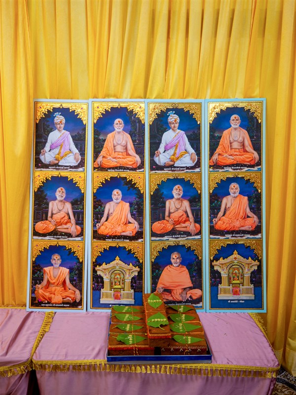 Murtis to be consecrated at BAPS Shri Swaminarayan Mandirs in Karamsad, Bhalej, Vadod, Bedva, India