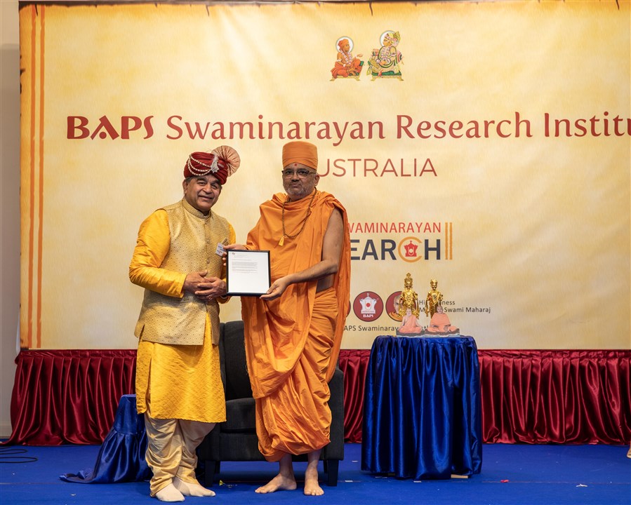 Inauguration of BAPS Swaminarayan Research Institute, Melbourne