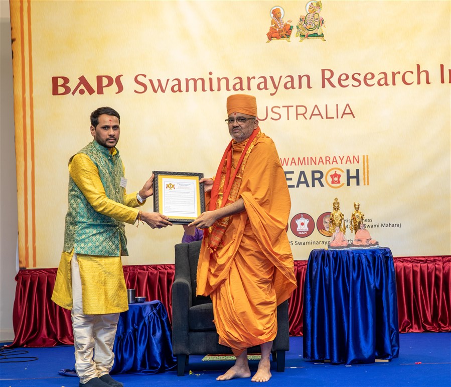 Inauguration of BAPS Swaminarayan Research Institute, Melbourne