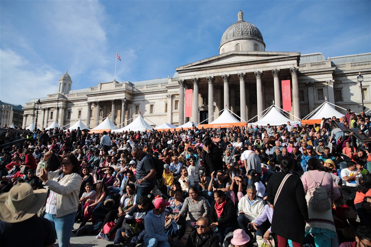 Neasden Temple Leads Vibrant Diwali Celebration at Trafalgar Square, London, UK