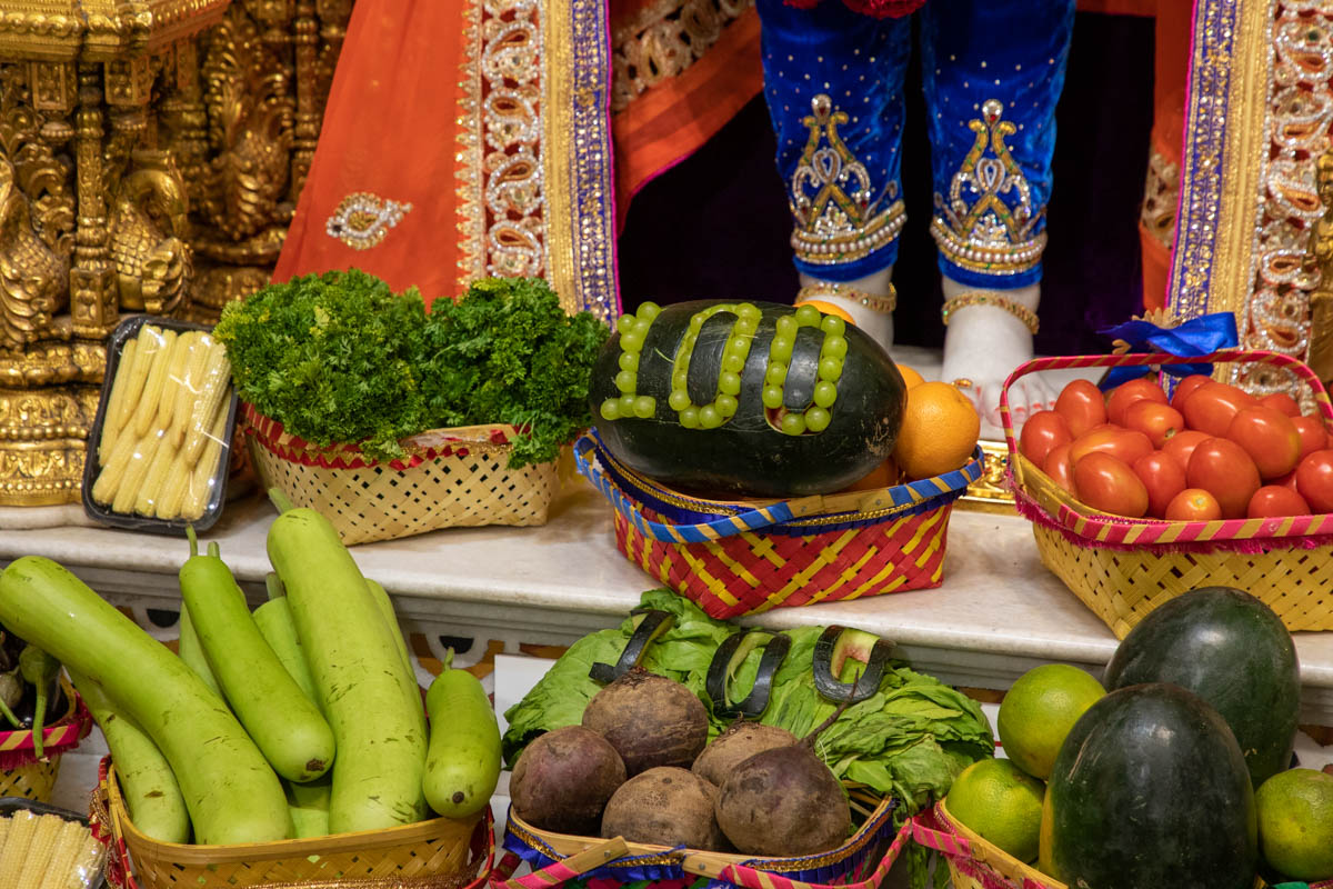 Annakut of fruits and vegetables