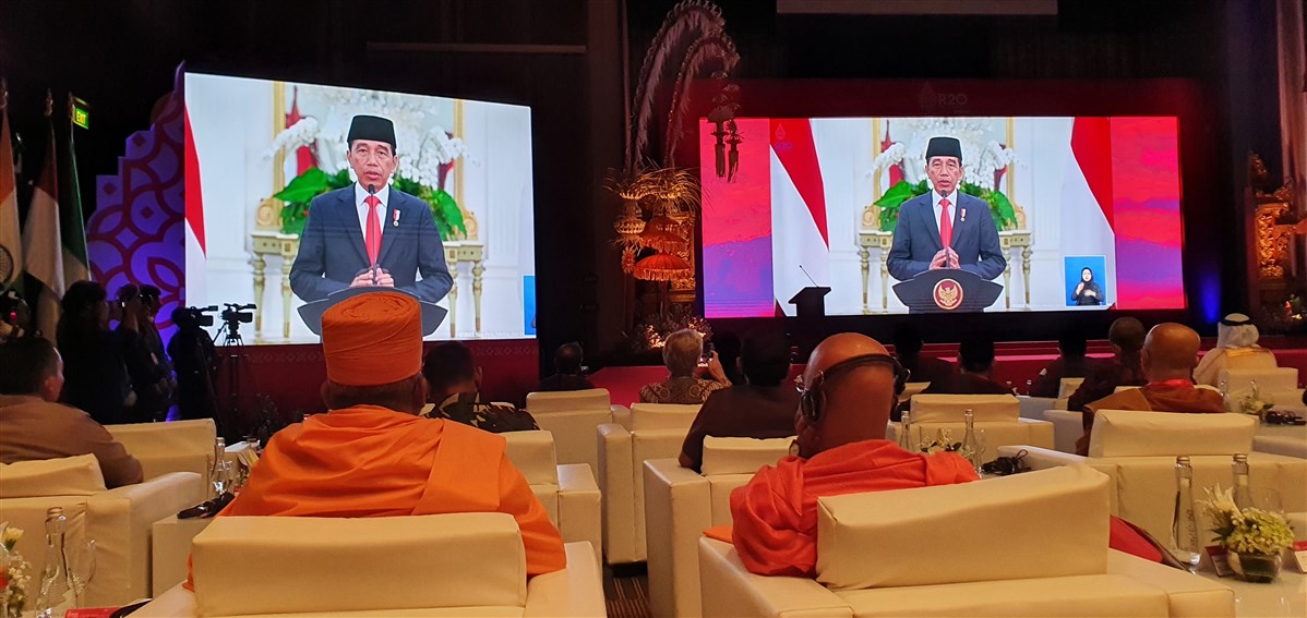 His Excellency Joko Widodo, President of Indonesia, addressed the opening session of the R20 summit by welcoming the world’s faith leaders and religious scholars 