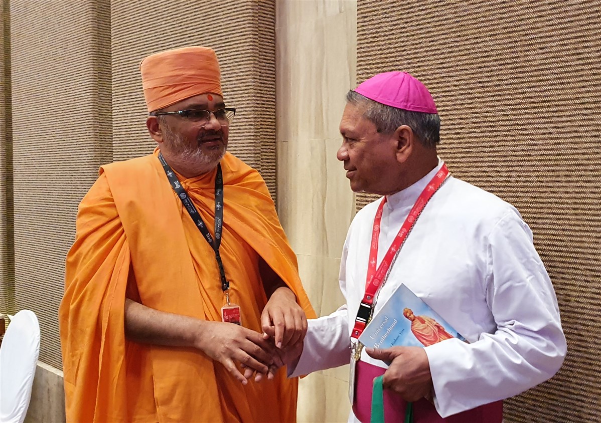 Many delegates thanked Bhadreshdas Swami for sharing the profound wisdom of Hinduism