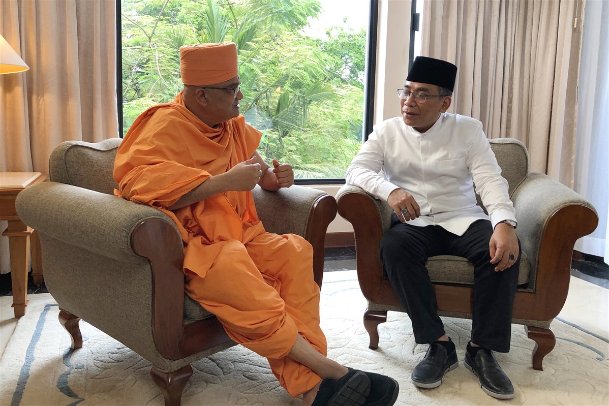 With Kyai Haji Yahya Cholil Staquf, co-chair of R20 and General Chairman of Nahdlatul Ulama, the largest Muslim organisation in the world (Indonesia)