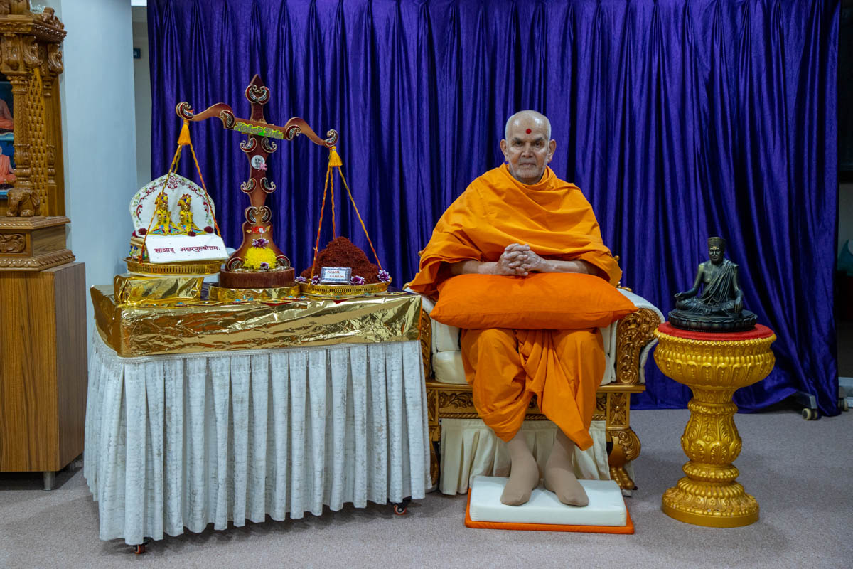 Swamishri during the tula rituals