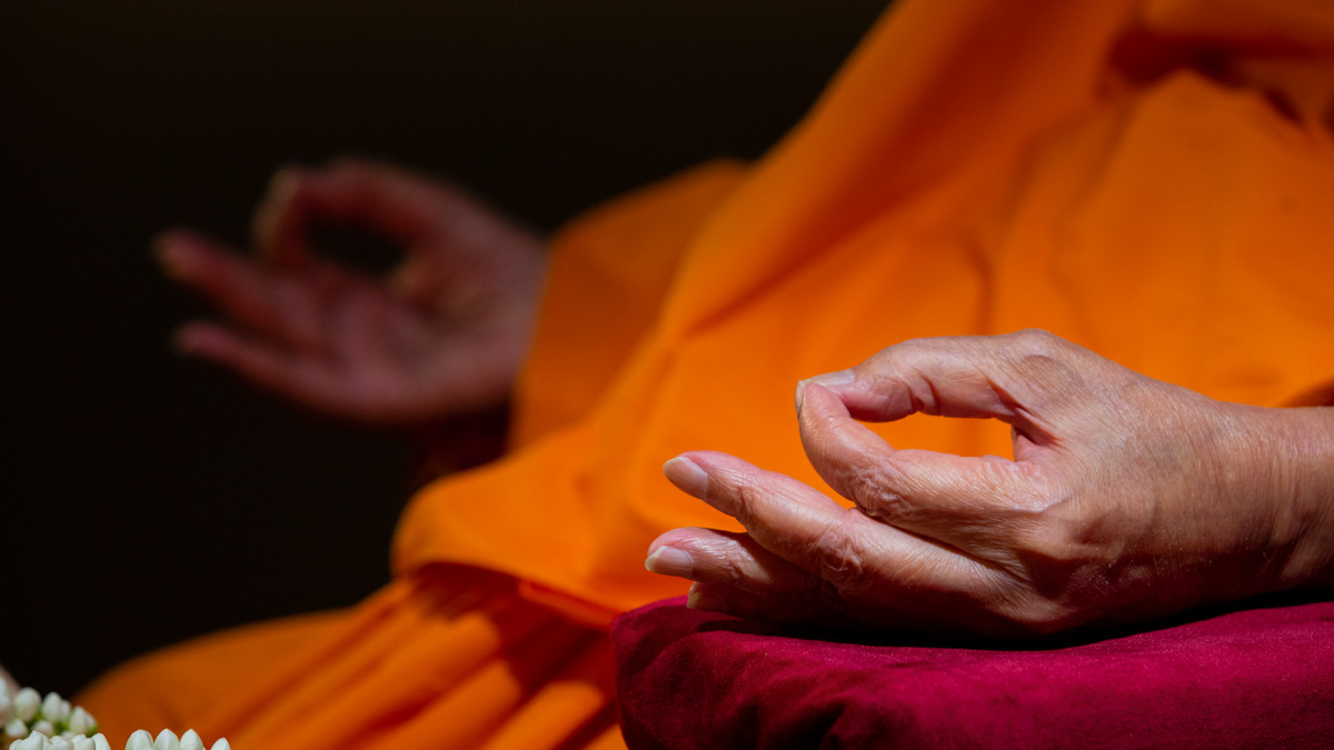 Swamishri meditates in his daily puja