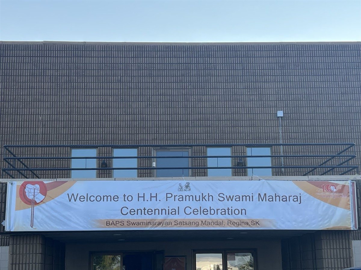 Regina, SK, Pramukh Swami Maharaj Centennial Celebrations