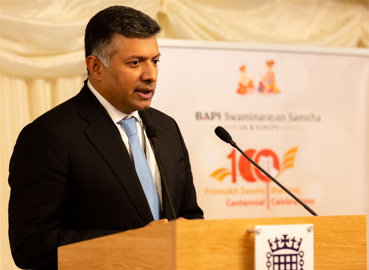 His Excellency Vikram Doraiswami, the High Commissioner of India to the UK: “Pramukh Swami Maharaj embodied in his life a true selfless spirit of love, service and harmony.” 