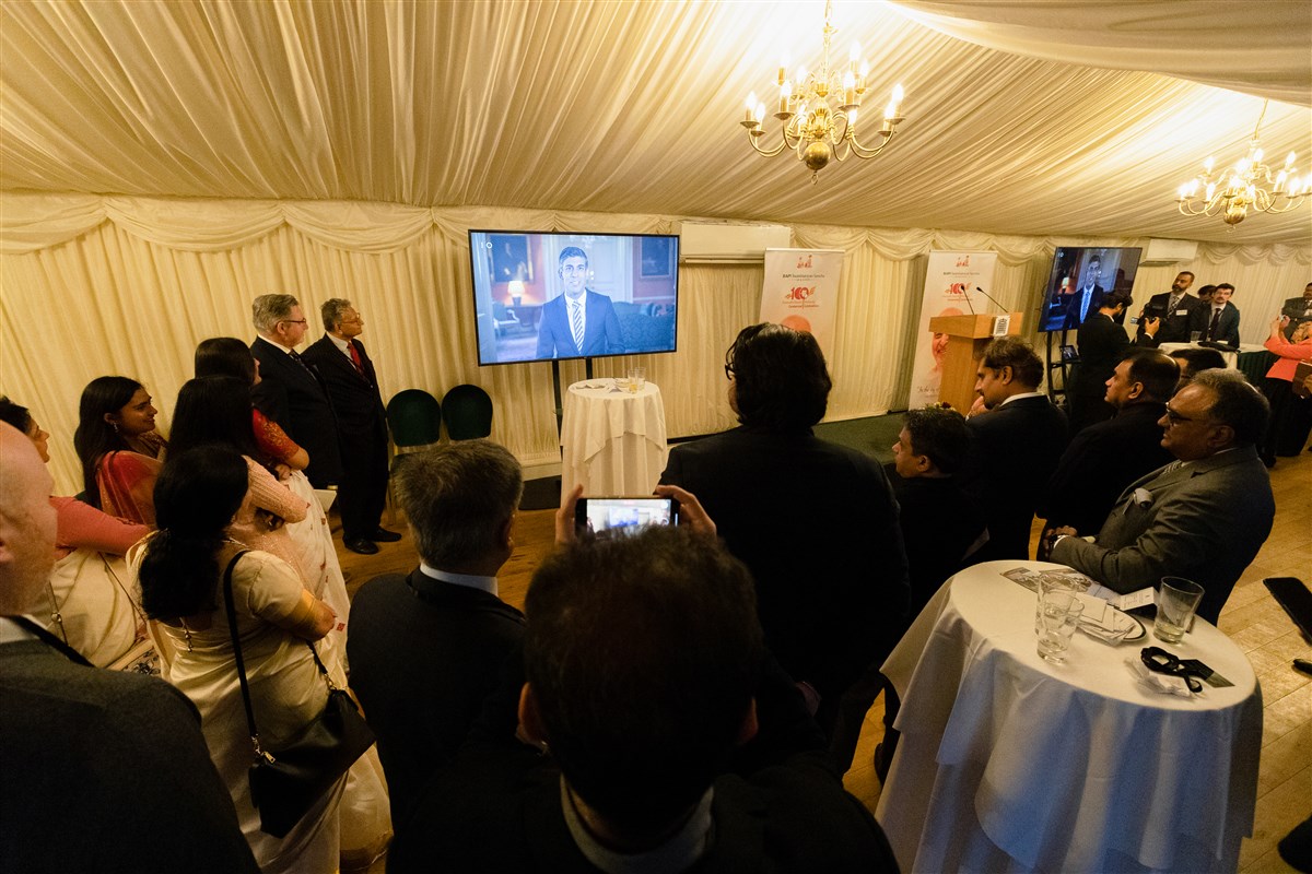 Prime Minister Sunak paid tribute to Pramukh Swami Maharaj’s “service and support for our country” before adding, “Let me pay my respect to his enduring memory and the incredible legacy he has passed on.”