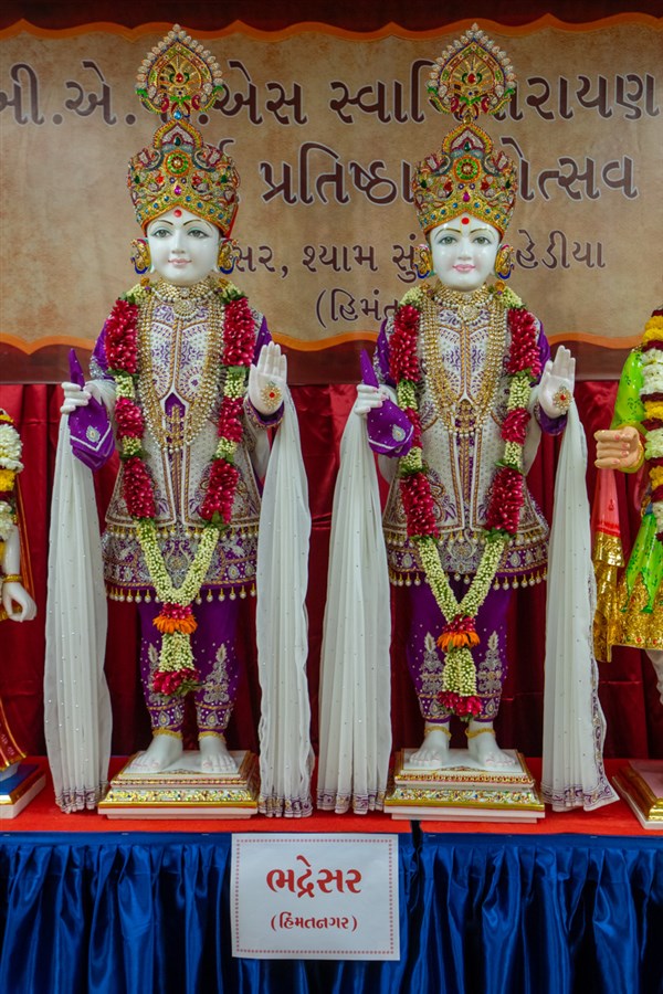 Murtis to be consecrated at BAPS Shri Swaminarayan Mandir in Bhadresar (Himmatnagar), India