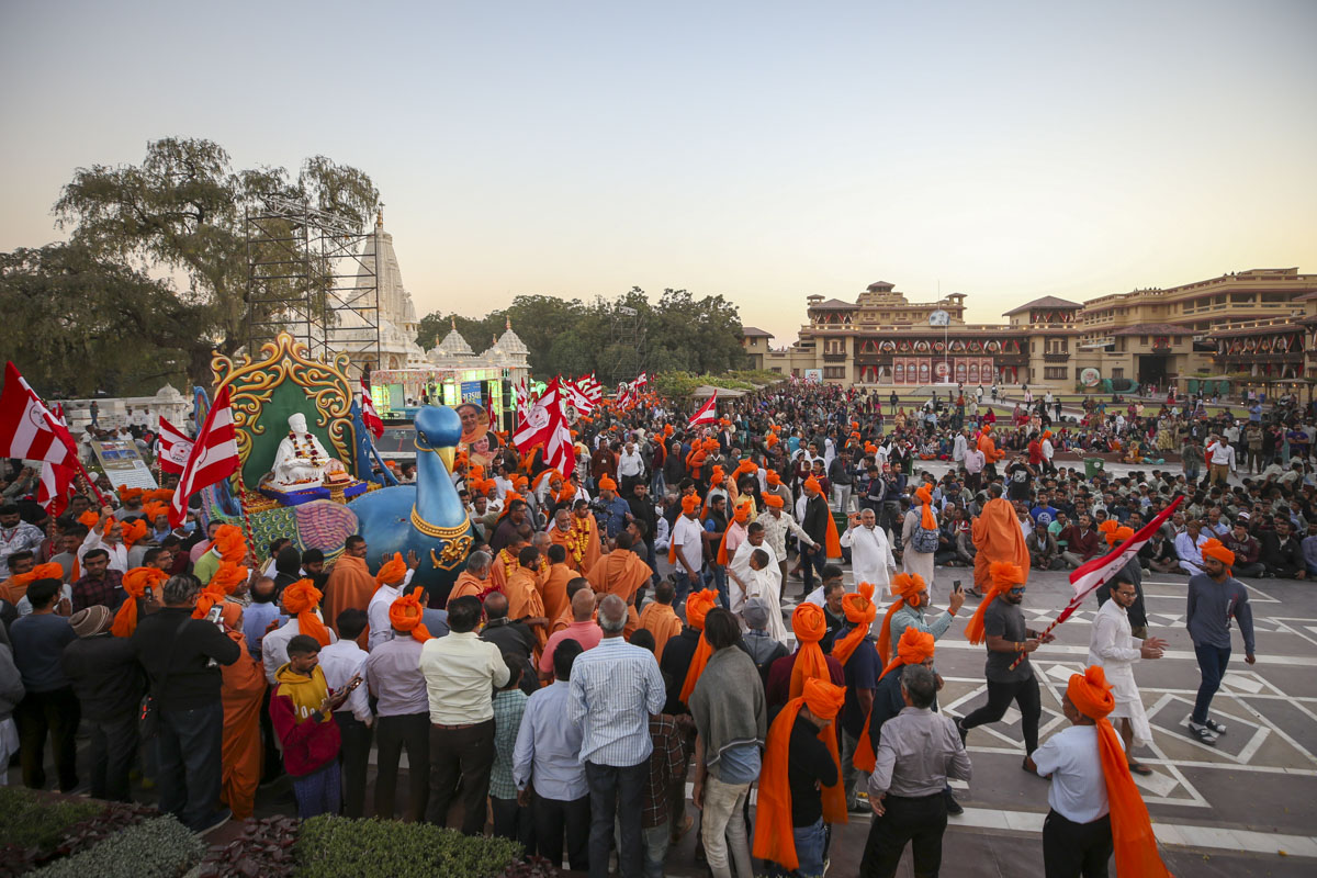 Devotees during the procession