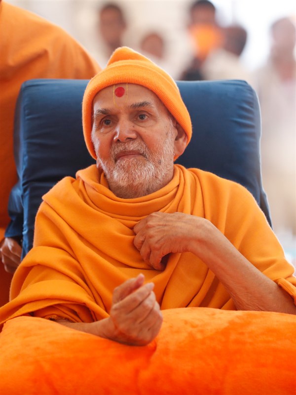 Swamishri observes the murtis