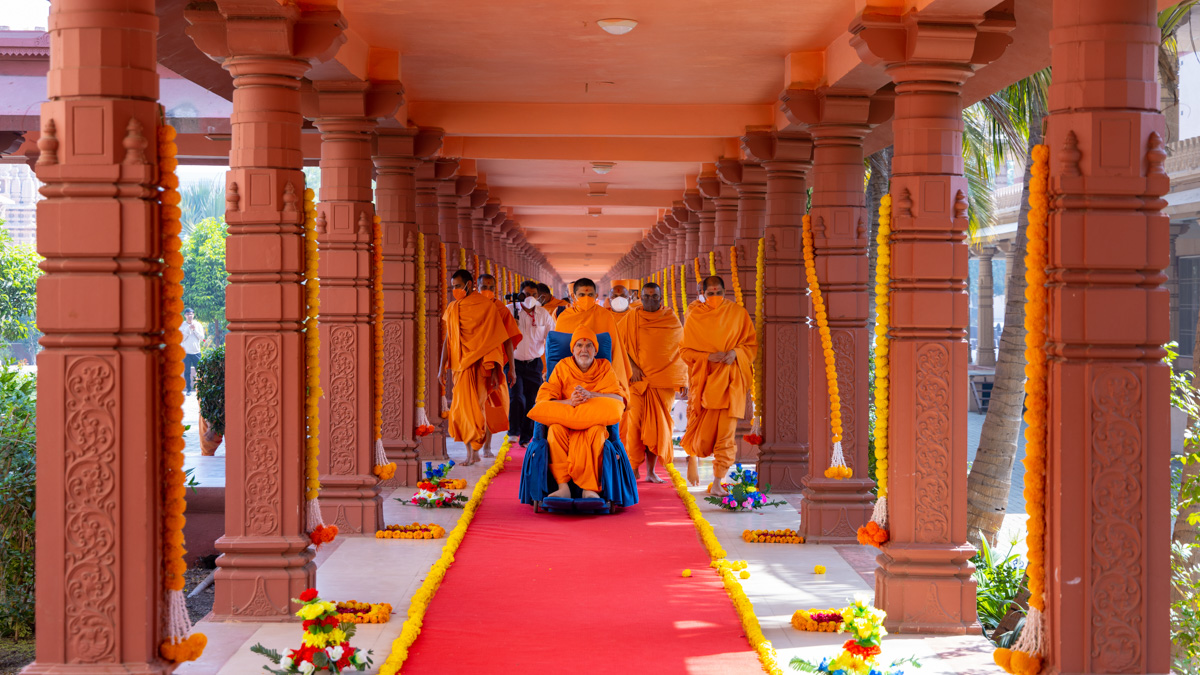 Swamishri in the pradakshina