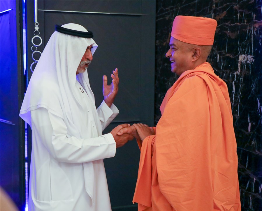 HE Sheikh Nahyan Mubarak Al Nahyan remembers HH Mahant Swami Maharaj and shares a spiritual memory, reflecting their strong relationship and deep connection