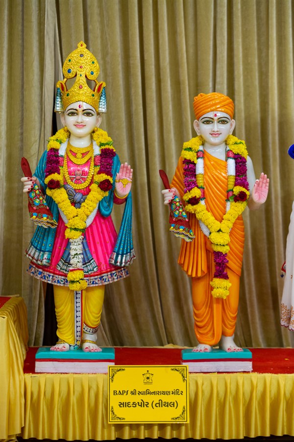 Murtis to be consecrated at BAPS Shri Swaminarayan Mandir, Sadakpor (Tithal), India