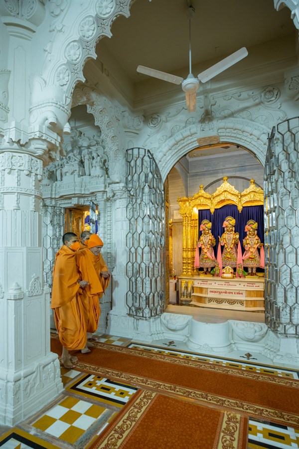 Swamishri during the darshan