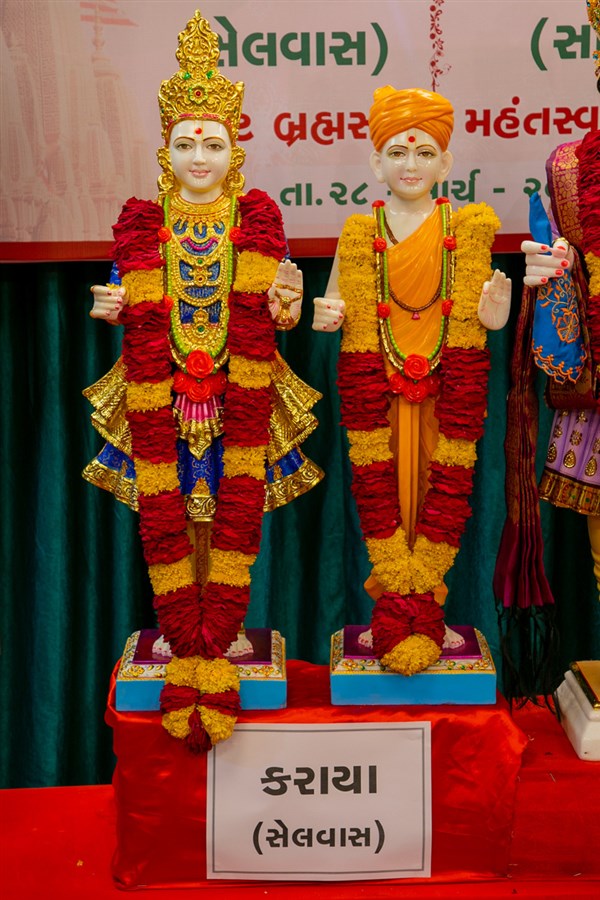 Murtis to be consecrated at BAPS Shri Swaminarayan Mandir, Karaya (Silvassa), India