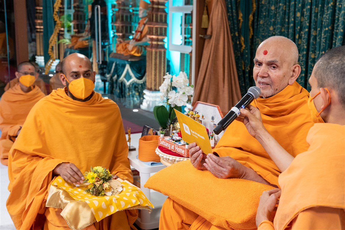 For Tuesday, Swamishri reveals the family activity as...