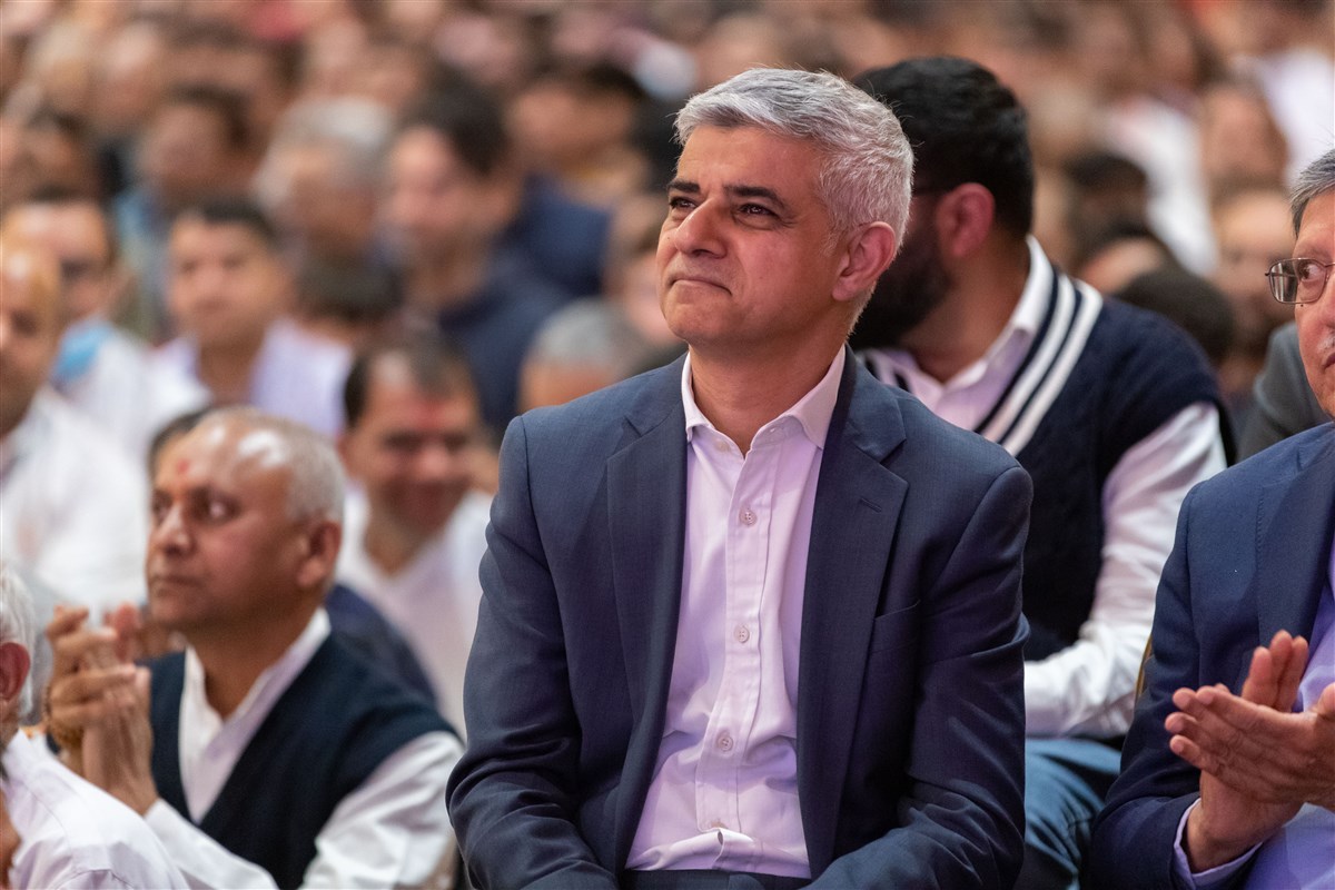 The Mayor of London, Sadiq Khan, joined the evening assembly