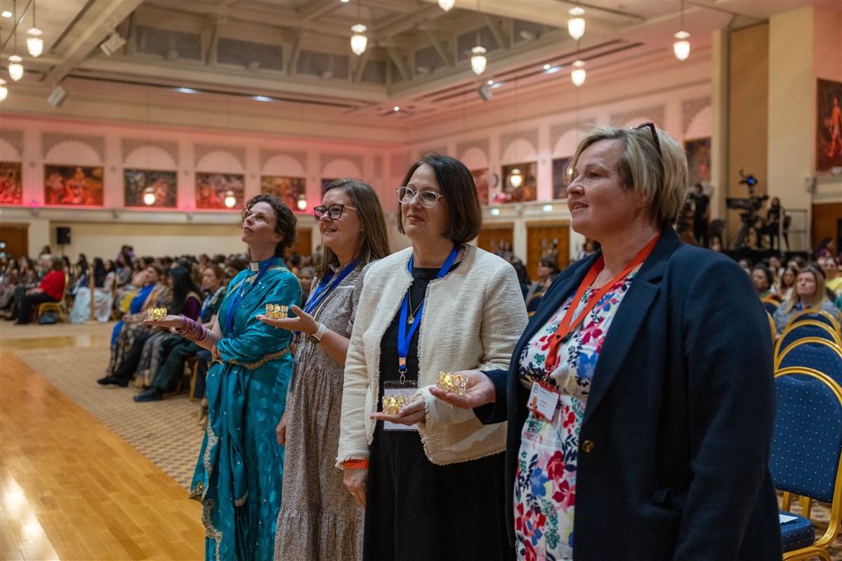 L to R: Rev. Ali Taylor (St James Alperton Church); Julie Jones (All-Party Parliamentary Group for International Freedom of Religion or Belief); Amanda Bowman (Vice-President, Board of Deputies of British Jews); Nicola Harmer (Headteacher, Brentfield Primary School)